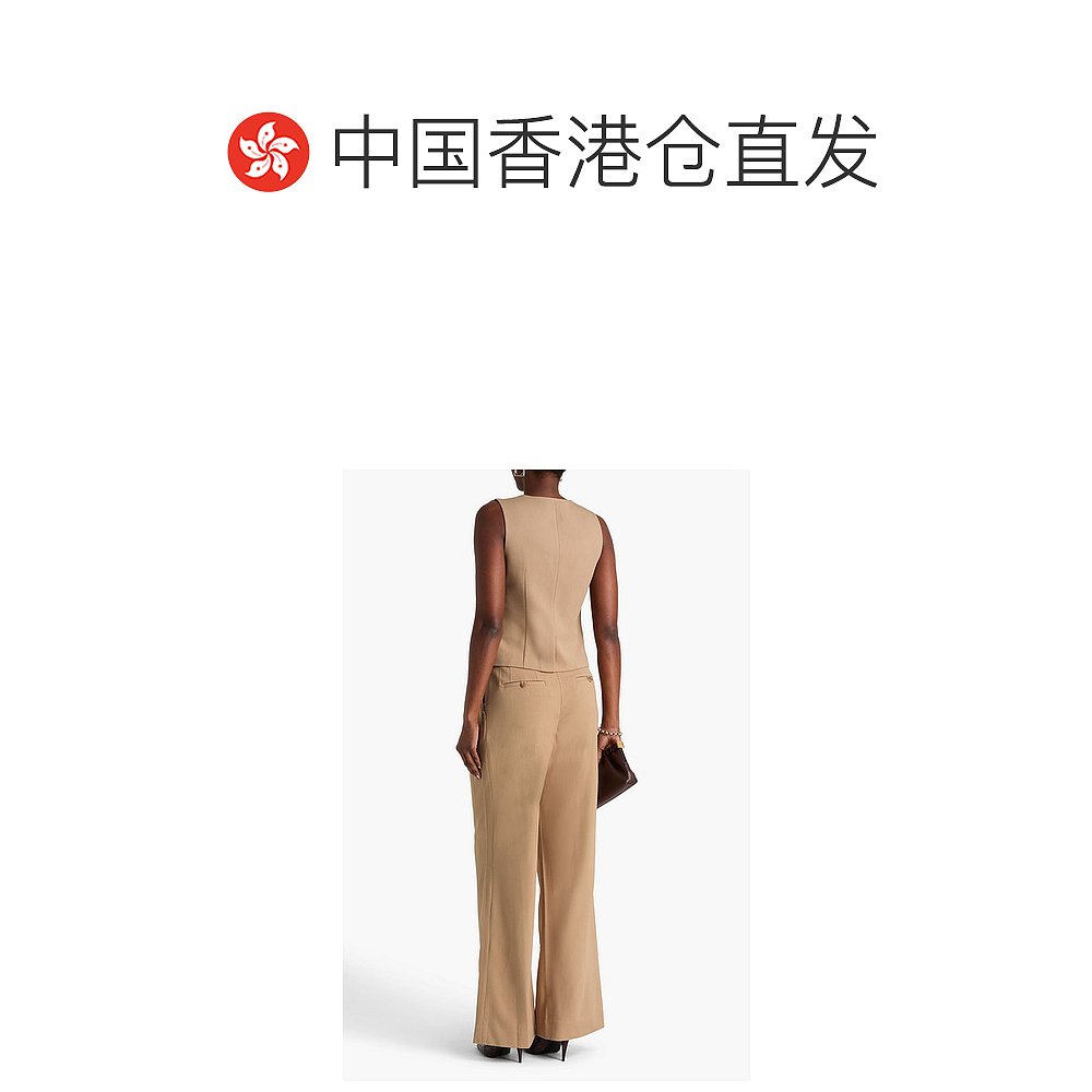香港直邮Staud 女士 Brett 斜纹布背心 5613685CAMEL - 图1