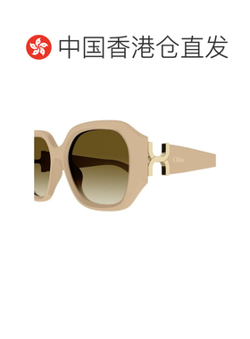 1h可退 香港直邮Chloe 蔻依 女士 几何框太阳镜 CH0236S beige米