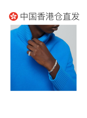 1h可退 香港直邮Gucci 古驰 男士 斜纹互扣式双G手链 774054J8400