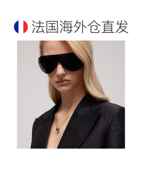 自营欧洲直邮GUCCI古驰 Interlocking女士银色/黑色水晶吊坠项链