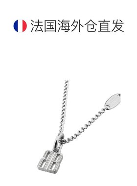 欧洲直邮巴黎世家 (2025 年产品) 女士纳米银色细项链吊坠