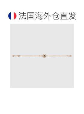 自营欧洲直邮Gucci古驰女士18k玫瑰金18k 互扣式钻石手链配饰