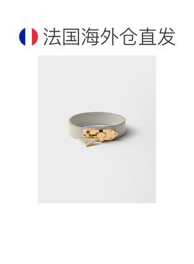 自营欧洲直邮PRADA普拉达 女士米白色Saffiano皮革手链