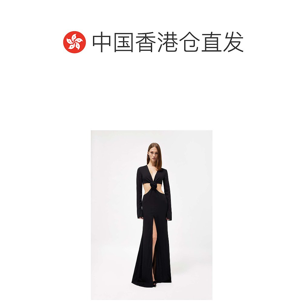 香港直邮Blumarine 长款 V 领连衣裙 2A284AN0990 - 图1