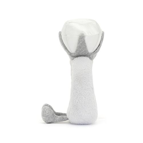 欧洲直邮Jellycat 趣味系列浅灰色聚酯纤维钻石戒指玩偶毛绒玩具 - 图0