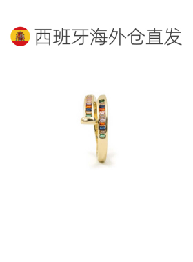 欧洲直邮LUXENTER Hagor彩色锆石戒指 镀银 西班牙轻奢珠宝品牌