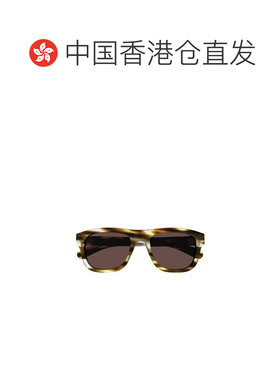 1h可退 香港直邮Gucci 古驰 男士 几何框太阳镜 GG1509S brown棕