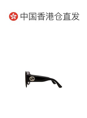 1h可退 香港直邮Gucci 古驰 女士 流行款织物方框太阳眼镜 GG0053