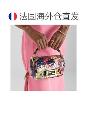 自营欧洲直邮Fendi芬迪 EverRound Fendi女士金色青铜镶水晶戒指