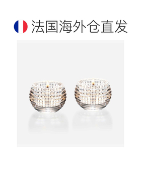 欧洲直邮Baccarat巴卡拉 Eye透明水晶切割纹样烛台花瓶