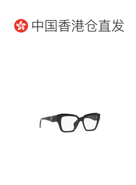 香港直邮PRADA 女士眼镜 PR09ZV1AB1O1 SS2026 黑色 徽标平光镜