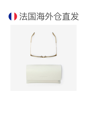 自营欧洲直邮Burberry博柏利 女士浅米色尼龙格纹方框太阳眼镜