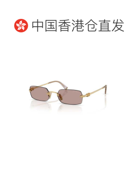 1h可退 香港直邮Miu Miu 缪缪 女士 Eyewear 矩形框太阳镜 MUB50S