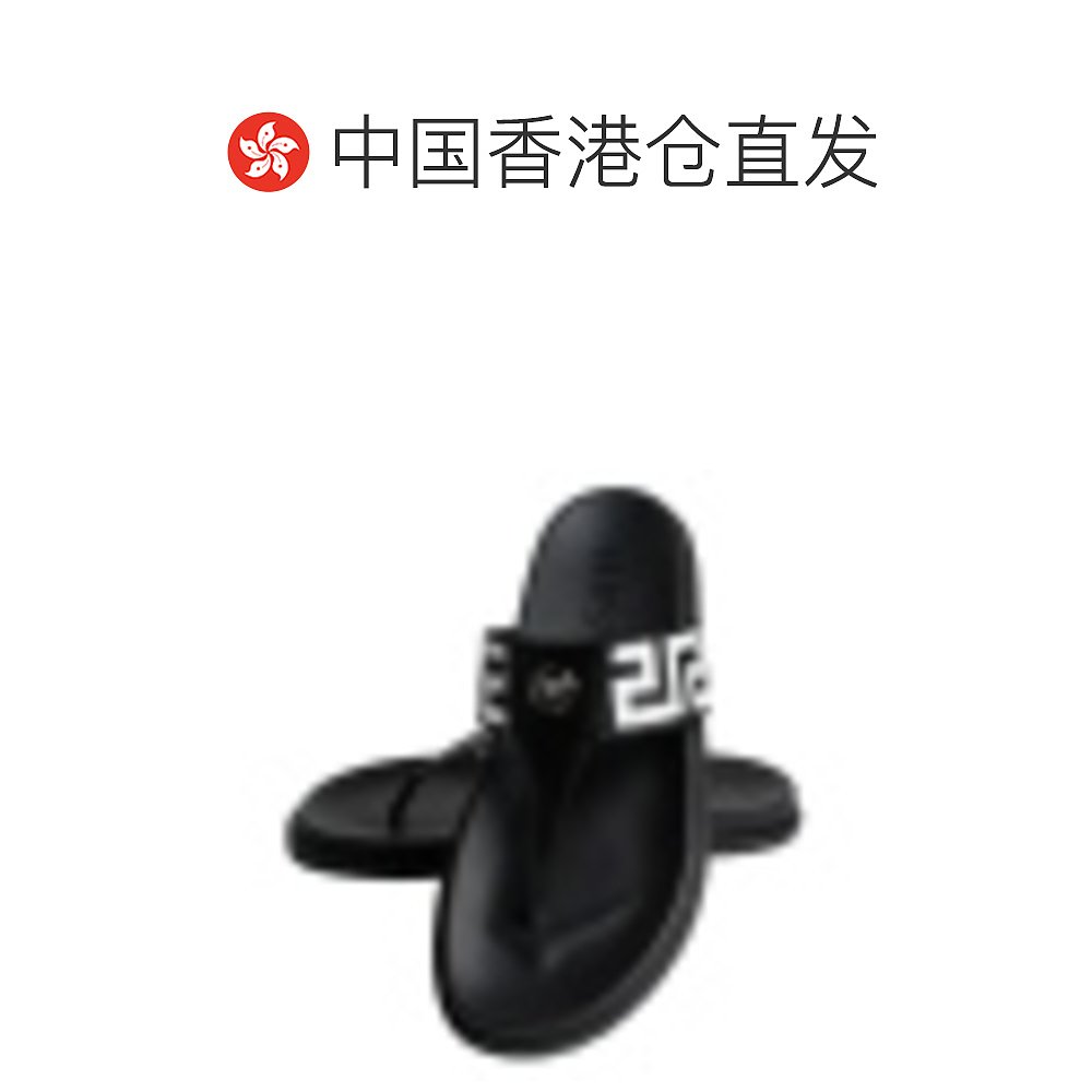 香港直邮VERSACE黑色男士露趾拖鞋 1008317-1A05957-2B02B-图1