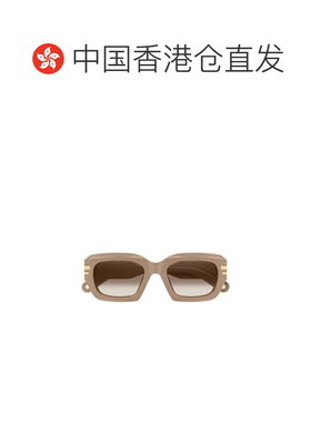 1h可退 香港直邮Chloe 蔻依 女士 矩形框太阳镜 CH0256S brown棕