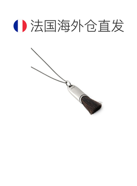 自营欧洲直邮LEMAIRE 女士银色/棕色黄铜马毛项链