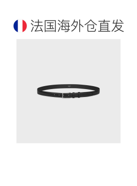 欧洲直邮celine思琳ELEGANT光滑牛皮革长方形搭扣2.5厘米腰带皮带