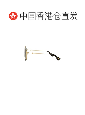 1h可退 香港直邮Gucci 古驰 女士 Block 织物飞行员太阳眼镜 GG00
