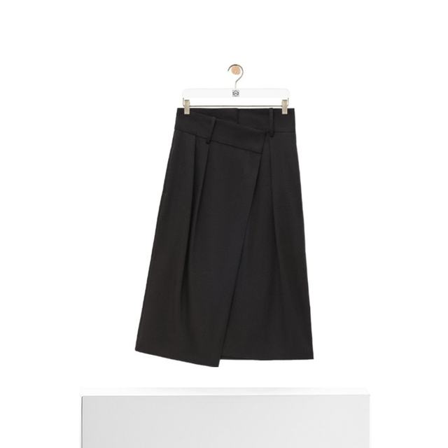 Hong Kong direct mail Loewe spliced ​​asymmetric mid skirt S540Y08XAN skirt A-line skirt