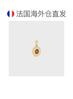 欧洲直邮CELINE（赛琳）十边形凯旋奖章，珐琅镀金黄铜材质Celine
