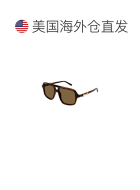 美国直邮Gucci 古驰 女士 飞行员醋纤太阳眼镜 brown棕色 舒适时
