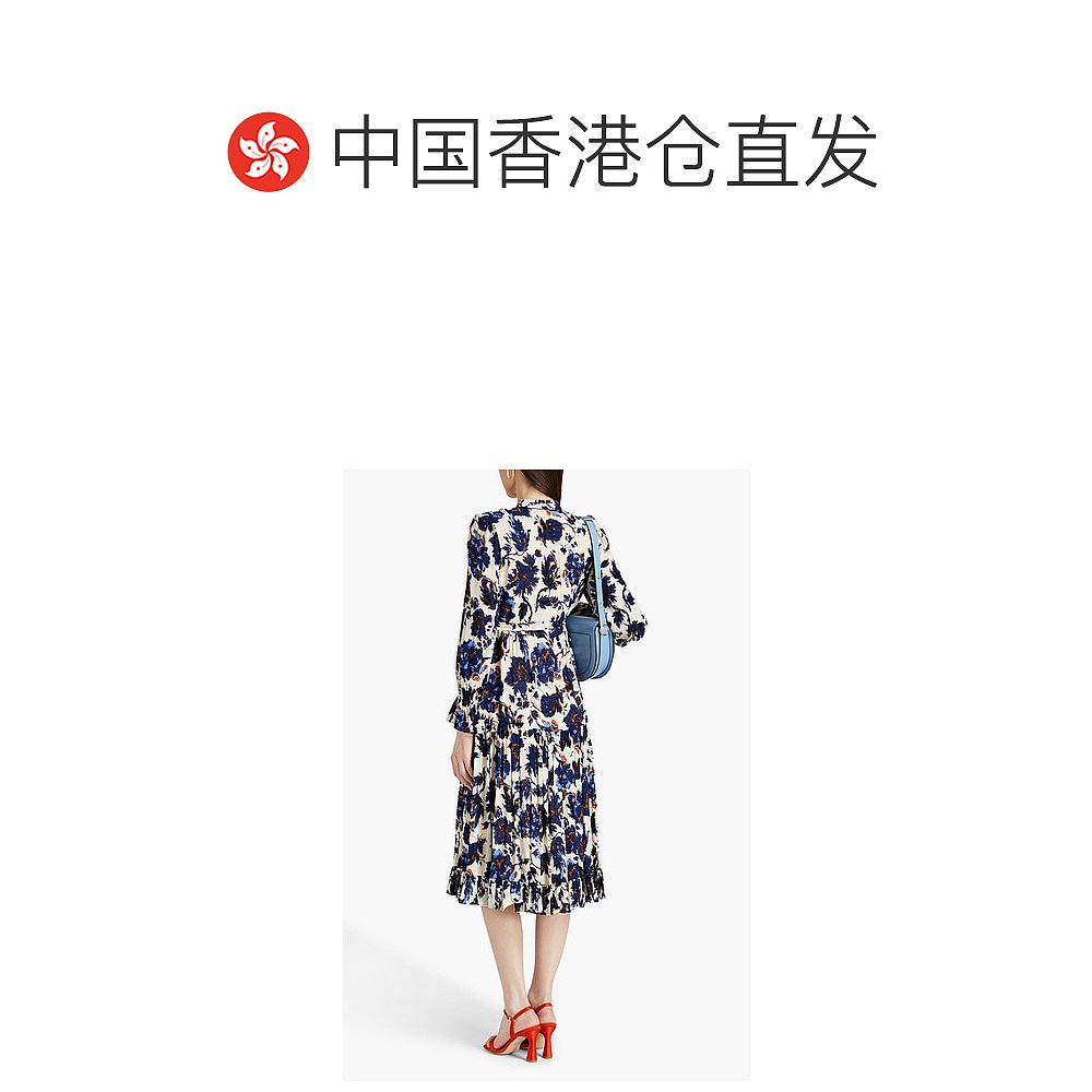 香港直邮DIANE VON FURSTENBERG 女士Rome fil coupe 褶皱印花绉 - 图1