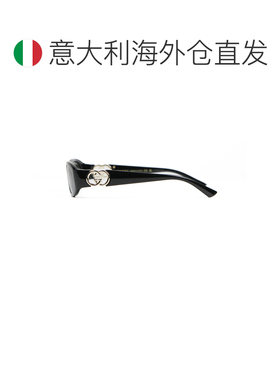 欧洲直邮gucci古驰 镜腿logo椭圆形太阳镜男女同款GG1660S 001
