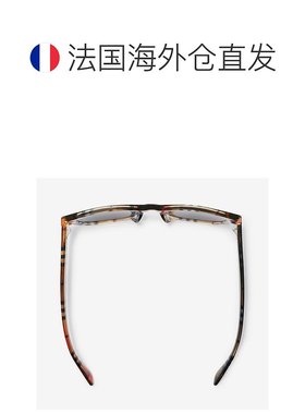 欧洲直邮BURBERRY/博柏利24新款 男女通用浅棕色醋酸框圆弧形墨镜