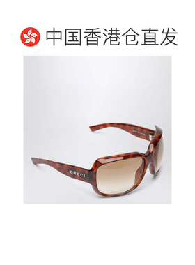 1h可退 香港直邮Gucci 古驰 女士 方形黑色醋纤太阳眼镜 865689J1