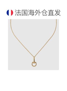 自营欧洲直邮Gucci古驰女士18k 黄金18k 金马衔扣细节链条项链新