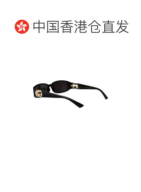 1h可退 香港直邮Gucci 古驰 女士 黑色 Rectangular Frame 太阳镜