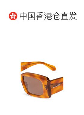 1h可退 香港直邮Alaia 女士 矩形框太陽眼鏡 AA0078S010HAVANAHAV