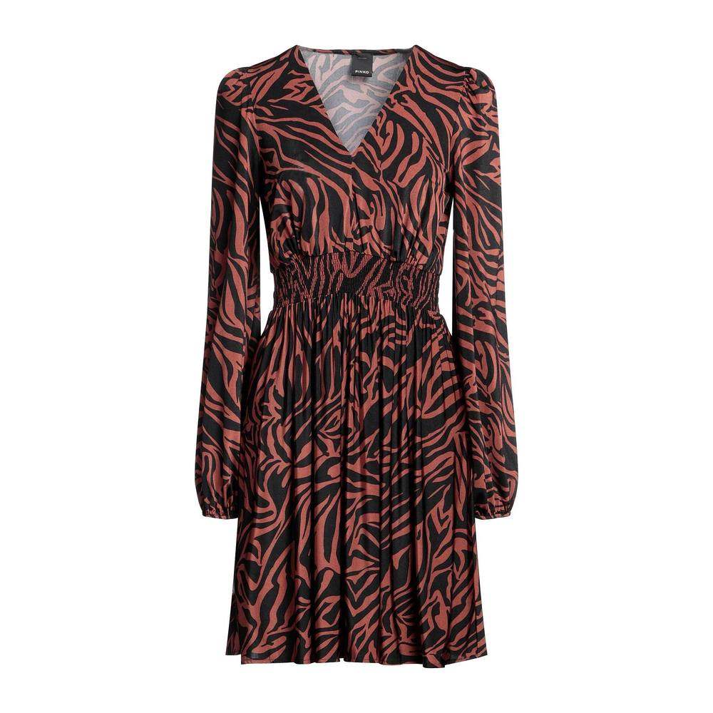 1h可退 香港直邮Pinko 品高 女士 短款连衣裙 brown棕色 舒适时尚,淘宝优惠券,粉丝福利购,淘宝优惠卷