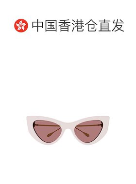 1h可退 香港直邮Gucci 古驰 女士 猫眼太阳镜 GG1565S beige米色