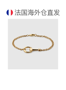 自营欧洲直邮Gucci古驰女士18k 黄金18k 马衔扣图案链式手链新款