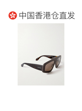 香港直邮alaia 女士 面具D形框皮革龟甲色醋纤太阳眼镜 AA0095S00