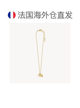 自营欧洲直邮YSL圣罗兰 CASSANDRE女士仿旧金色黄铜花朵项链