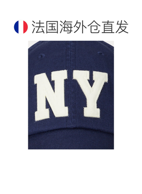 自营欧洲直邮Ralph Lauren拉夫劳伦 男士海军蓝斜纹布NY贴片棒球