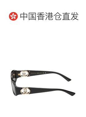 香港直邮Gucci 古驰 女士 黑色 Rectangular Frame 太阳镜 GG1661
