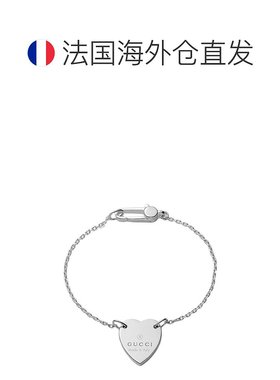 自营欧洲直邮GUCCI/古驰 21新款 925银心形标志手链