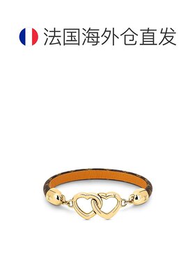自营1h可退 欧洲直邮LV路易威登手链SAY YES系列棕色老花帆布镂空