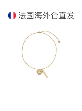 自营欧洲直邮Ralph Lauren拉夫劳伦 女士金色logo心形吊坠项链