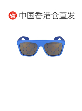 1h可退 香港直邮Gucci 古驰 男士 几何框太阳镜 GG1570S blue蓝色