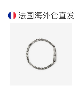 自营欧洲直邮Burberry博柏利 男士银色黄铜镀金格纹雕花链饰推扣