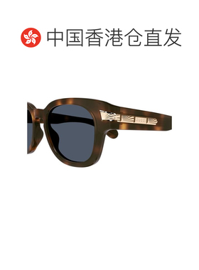 1h可退 香港直邮Gucci 古驰 男士 几何框太阳镜 GG1518S brown棕