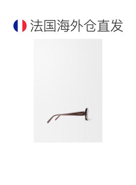 自营欧洲直邮LOEWE罗意威 Rectangular Slim女士棕色醋酸矩形太阳