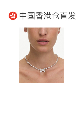 Self-Portrait 水晶珍珠蝴蝶结项链 AW26604N