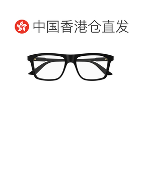 1h可退 香港直邮Gucci 古驰 男士 矩形平光镜 GG1820O black黑色