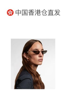 1h可退 香港直邮Gucci 古驰 女士 人造珠宝装饰猫眼太阳眼镜