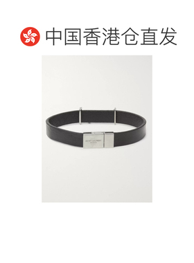 1h可退 香港直邮Saint Laurent 圣罗兰 男士 Logo装饰磨光镀银皮